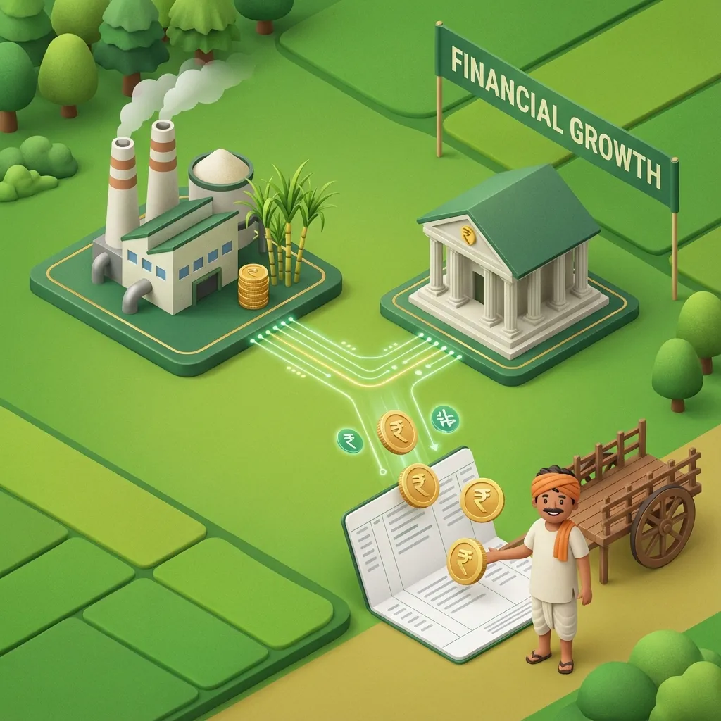 Sugarcane Payment Process Illustration