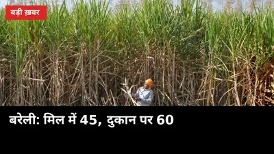 बरेली: मिल में 45, दुकान पर 60 - चीनी के दाम पर स्टॉक-लिमिट भी बेअसर