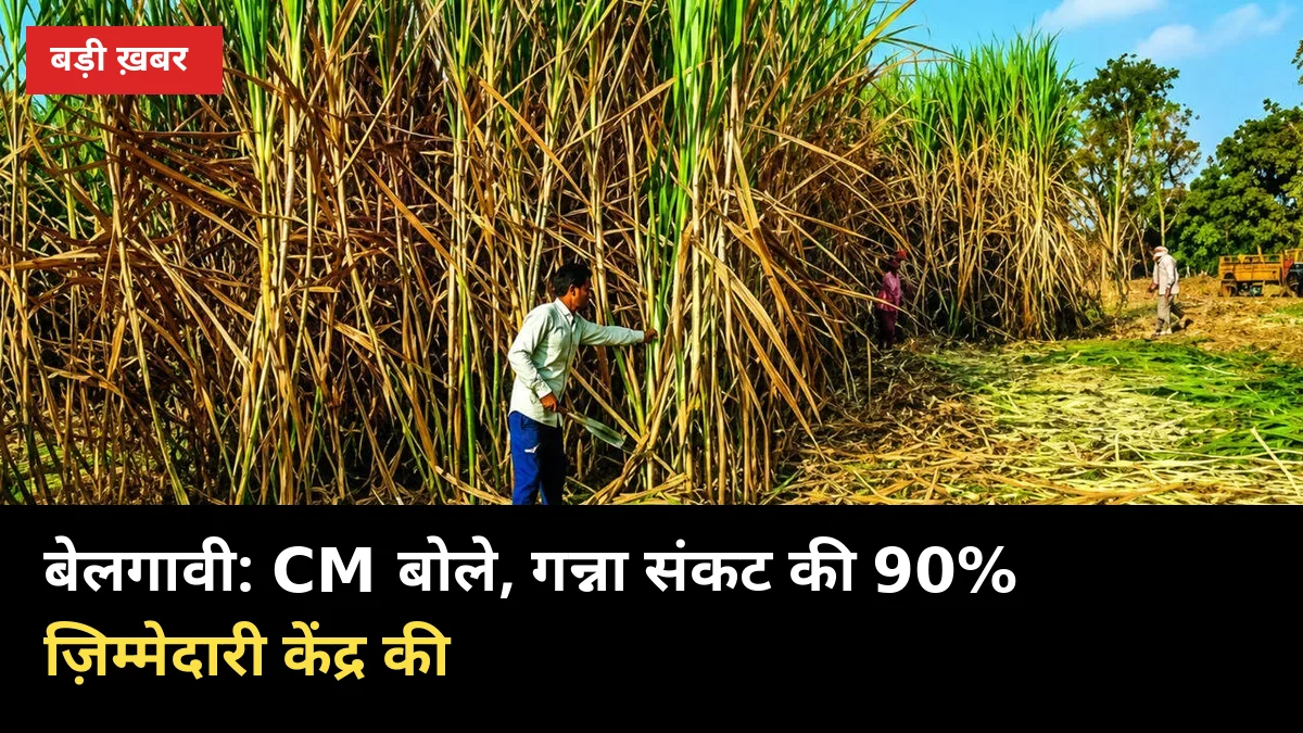 बेलगावी: CM बोले, गन्ना संकट की 90% ज़िम्मेदारी केंद्र की, 27 अक्टूबर बंद पर फैसला बाकी