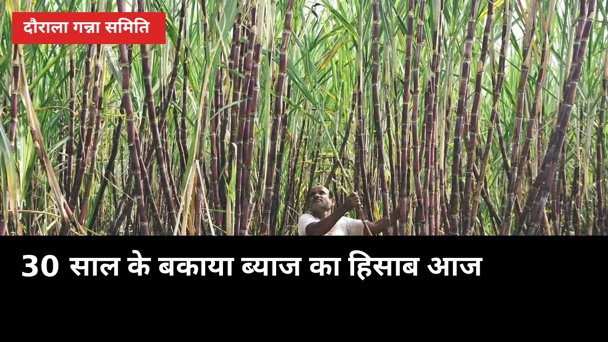 30 साल के बकाया ब्याज का हिसाब आज: दौराला में किसानों का धरना, सचिव ने मांगा था समय