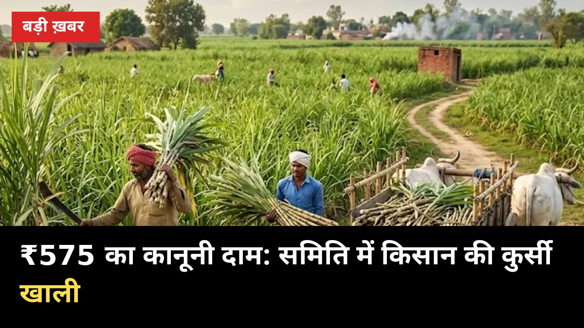 ₹365 मिलता है, ₹575 की मांग: गन्ने का कानूनी दाम अब दिल्ली में तय होगा