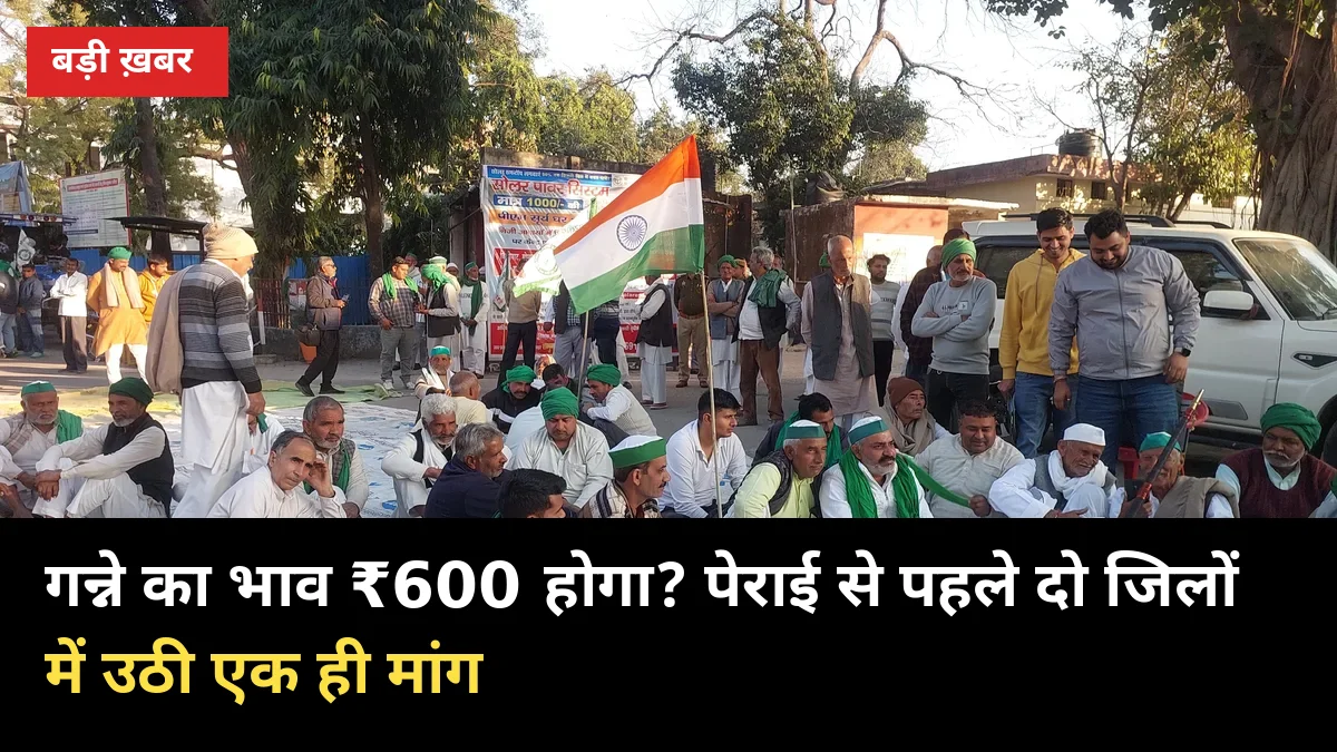गन्ने का भाव ₹600 होगा? पेराई से पहले दो जिलों में उठी एक ही मांग