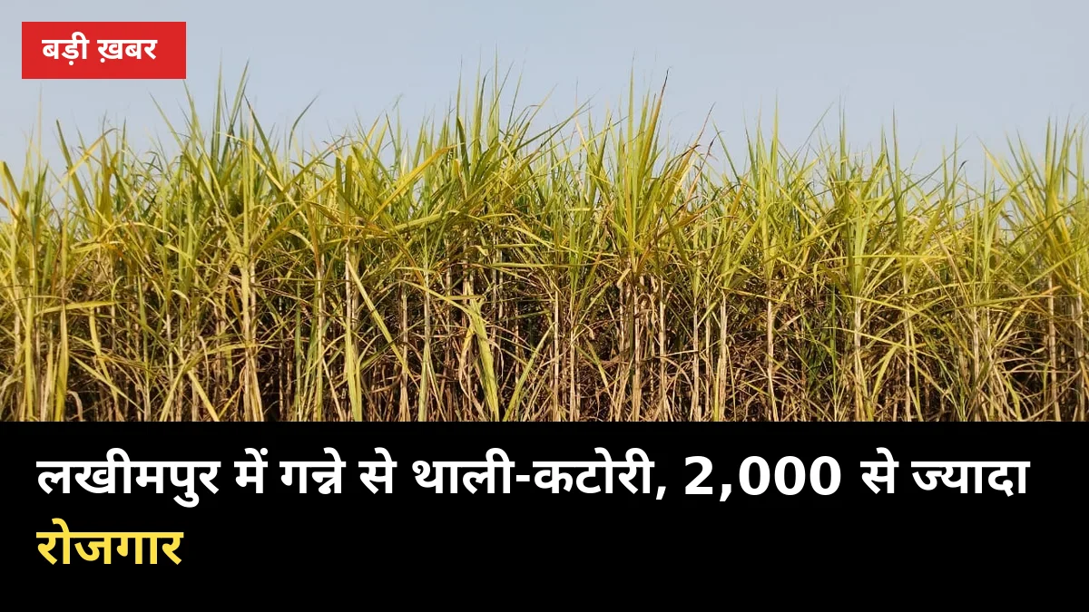 गन्ने से थाली-कटोरी: लखीमपुर का ₹3,080 करोड़ प्लांट अक्टूबर में, 2,000 से ज्यादा रोजगार