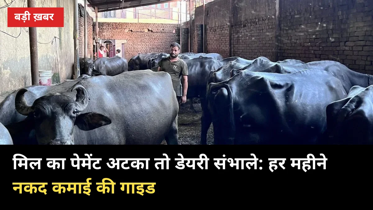 मिल का पेमेंट अटका तो डेयरी संभाले: गन्ने के साथ 2-10 पशुओं से हर महीने नकद कमाई की गाइड