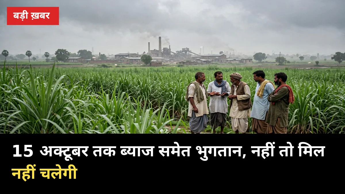 गोला में गन्ना भुगतान पर बवाल: 15 अक्टूबर तक ब्याज समेत पैसा चाहिए, नहीं तो मिल नहीं चलेगी