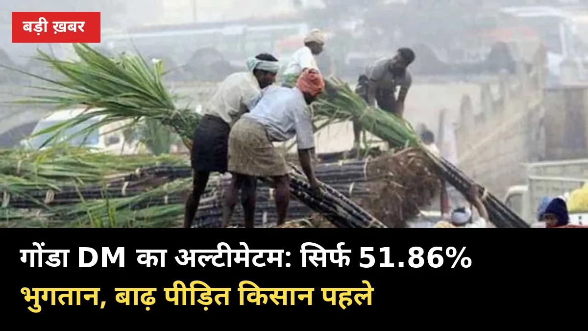 गोंडा DM का अल्टीमेटम: सिर्फ 51.86% भुगतान, बाढ़ पीड़ित किसान पहले