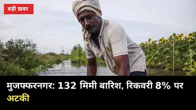 मुजफ्फरनगर में बारिश ने तोड़ा 5 साल का रिकॉर्ड, गन्ने की रिकवरी 8% पर अटकी
