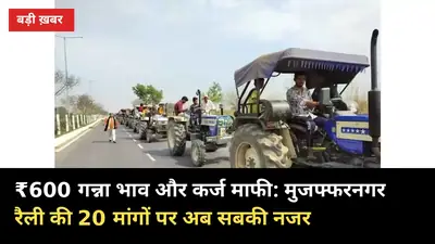 ₹600 गन्ना भाव और कर्ज माफी: मुजफ्फरनगर रैली की 20 मांगों पर अब सबकी नजर