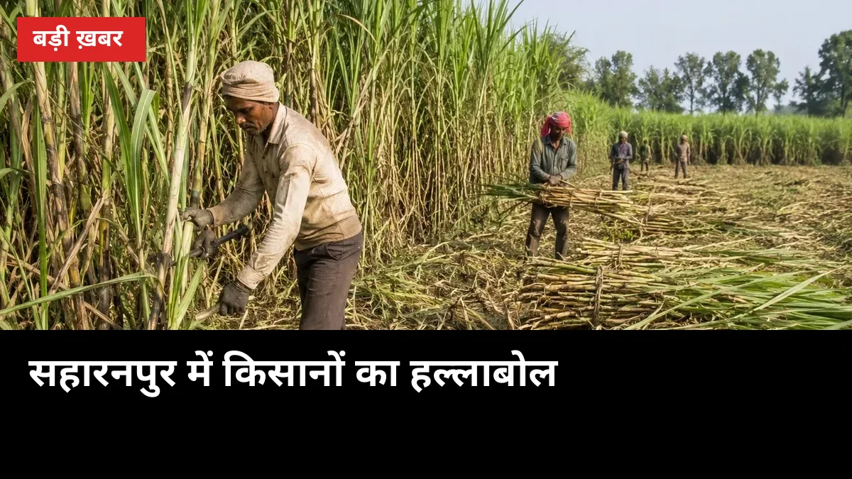 सहारनपुर में किसानों का हल्लाबोल: ₹600 भाव और बजाज बकाये पर 7 सूत्रीय ज्ञापन