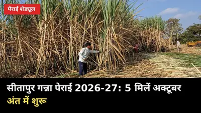 सीतापुर गन्ना पेराई 2026-27: 5 मिलें अक्टूबर अंत में शुरू, जानें कब आएगी आपकी पर्ची